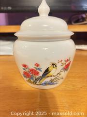 MaxSold Auction: Avon Dynasty Milk Glass Ginger Jar - Hiram (Georgia, USA) SELLER MANAGED Reseller Online Auction - Hiram Acworth Highway (STORAGE)