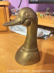 MaxSold Auction: Brass Duck Head Bookend - Hiram (Georgia, USA) SELLER MANAGED Reseller Online Auction - Hiram Acworth Highway (STORAGE)