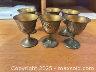 MaxSold Auction: Brass Goblet Set - Hiram (Georgia, USA) SELLER MANAGED Reseller Online Auction - Hiram Acworth Highway (STORAGE)