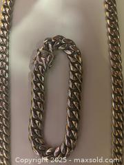 MaxSold Auction: Cuban Link Chain and Bracelet Set - Hiram (Georgia, USA) SELLER MANAGED Reseller Online Auction - Hiram Acworth Highway (STORAGE)
