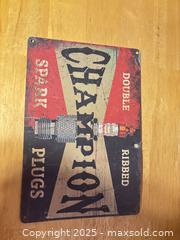 MaxSold Auction: Double sidded spark plug sign - Hiram (Georgia, USA) SELLER MANAGED Reseller Online Auction - Hiram Acworth Highway (STORAGE)