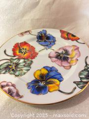 MaxSold Auction: Fitz &#38; Floyd Pansies Salad Plate - Hiram (Georgia, USA) SELLER MANAGED Reseller Online Auction - Hiram Acworth Highway (STORAGE)