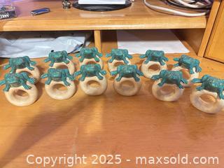 MaxSold Auction: Hand made Ceramic Frog Napkin Rings - Hiram (Georgia, USA) SELLER MANAGED Reseller Online Auction - Hiram Acworth Highway (STORAGE)