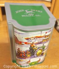 MaxSold Auction: John Deere Winter Scene Slope Lid Tin - Hiram (Georgia, USA) SELLER MANAGED Reseller Online Auction - Hiram Acworth Highway (STORAGE)