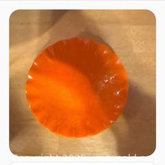 MaxSold Auction: L.E. Smith Bittersweet Orange Slag Glass Handkerchief Bowl - Hiram (Georgia, USA) SELLER MANAGED Reseller Online Auction - Hiram Acworth Highway (STORAGE)