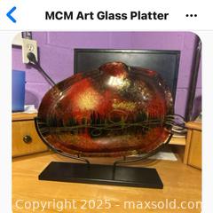 MaxSold Auction: MCM Art Glass Platter - Hiram (Georgia, USA) SELLER MANAGED Reseller Online Auction - Hiram Acworth Highway (STORAGE)