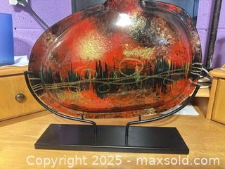 MaxSold Auction: MCM Art Glass Platter - Hiram (Georgia, USA) SELLER MANAGED Reseller Online Auction - Hiram Acworth Highway (STORAGE)