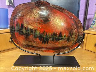 MaxSold Auction: MCM Art Glass Platter - Hiram (Georgia, USA) SELLER MANAGED Reseller Online Auction - Hiram Acworth Highway (STORAGE)