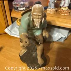 MaxSold Auction: Shiwan Mudman Fisherman Figurine - Hiram (Georgia, USA) SELLER MANAGED Reseller Online Auction - Hiram Acworth Highway (STORAGE)