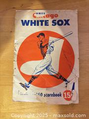 MaxSold Auction: “Signed” 1960 Chicago White Sox Official Scorebook - Hiram (Georgia, USA) SELLER MANAGED Reseller Online Auction - Hiram Acworth Highway (STORAGE)