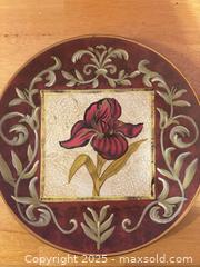 MaxSold Auction: Vernon Ware by Metlox Decorative Plate with Iris Motif - Hiram (Georgia, USA) SELLER MANAGED Reseller Online Auction - Hiram Acworth Highway (STORAGE)