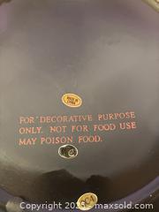 MaxSold Auction: Vernon Ware by Metlox Decorative Plate with Iris Motif - Hiram (Georgia, USA) SELLER MANAGED Reseller Online Auction - Hiram Acworth Highway (STORAGE)