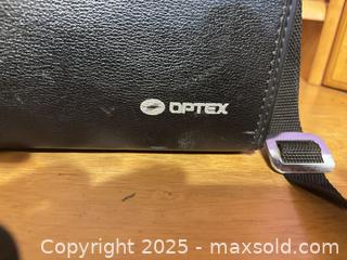 MaxSold Auction: Vintage OPTEX Shock Absorb-A-Bag Large Black Faux Leather Camera Bag - Hiram (Georgia, USA) SELLER MANAGED Reseller Online Auction - Hiram Acworth Highway (STORAGE)