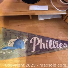 MaxSold Auction: Vintage Philadelphia Phillies Pennant - Hiram (Georgia, USA) SELLER MANAGED Reseller Online Auction - Hiram Acworth Highway (STORAGE)