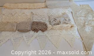 MaxSold Auction: Assorted Vintage Crocheted & Embroidered Lace Trims and Panels - Toronto (Ontario, Canada) SELLER MANAGED Downsizing Online Auction - Ferris Road