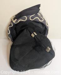 MaxSold Auction: Black Straw/Sinamay Cocktail Hats, Rhinestones & Veil (Lot of 2) - Toronto (Ontario, Canada) SELLER MANAGED Downsizing Online Auction - Ferris Road