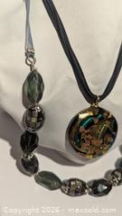 MaxSold Auction: Lot of 3 Costume Necklaces with Glass, Shell & Metal Accents - Toronto (Ontario, Canada) SELLER MANAGED Downsizing Online Auction - Ferris Road