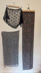MaxSold Auction: Lot of 3 Women's Scarves/Shawls Mixed Fabrics & Prints - Toronto (Ontario, Canada) SELLER MANAGED Downsizing Online Auction - Ferris Road