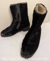MaxSold Auction: Salamander Black Hair-On Hide Mid-Calf Winter Boots EU 39 - Toronto (Ontario, Canada) SELLER MANAGED Downsizing Online Auction - Ferris Road
