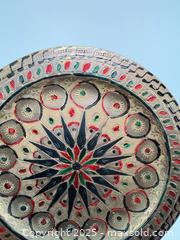 MaxSold Auction: Antique brass enamel plate, Middle Eastern - Concord (California, USA) SELLER MANAGED Estate Sale Online Auction - Landana Drive