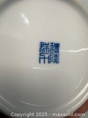 MaxSold Auction: Antique Chinese Porcelain brush pot with two cranes/egrets Qianlong mark  - Concord (California, USA) SELLER MANAGED Estate Sale Online Auction - Landana Drive