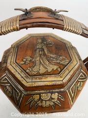 MaxSold Auction: Antique Chinese wooden handmade lacquer wedding basket - Concord (California, USA) SELLER MANAGED Estate Sale Online Auction - Landana Drive