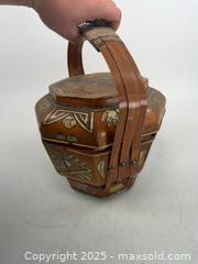 MaxSold Auction: Antique Chinese wooden handmade lacquer wedding basket - Concord (California, USA) SELLER MANAGED Estate Sale Online Auction - Landana Drive