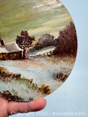 MaxSold Auction: Antique hand painted circular landscape painting signed bottom, right - Concord (California, USA) SELLER MANAGED Estate Sale Online Auction - Landana Drive