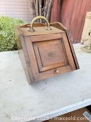 MaxSold Auction: Antique late 1800s white oak coal scuttle box fireplace - Concord (California, USA) SELLER MANAGED Estate Sale Online Auction - Landana Drive