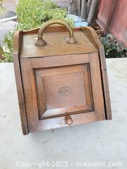MaxSold Auction: Antique late 1800s white oak coal scuttle box fireplace - Concord (California, USA) SELLER MANAGED Estate Sale Online Auction - Landana Drive