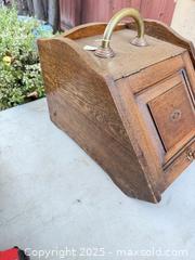 MaxSold Auction: Antique late 1800s white oak coal scuttle box fireplace - Concord (California, USA) SELLER MANAGED Estate Sale Online Auction - Landana Drive