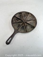MaxSold Auction: Antique USA made cast-iron cornbread skillet triangular - Concord (California, USA) SELLER MANAGED Estate Sale Online Auction - Landana Drive