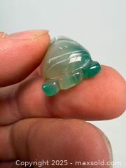 MaxSold Auction: Carved green Calchedony cicada pendant - Concord (California, USA) SELLER MANAGED Estate Sale Online Auction - Landana Drive