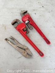 MaxSold Auction: Group Lot, pipe wrench, and vice grips - Concord (California, USA) SELLER MANAGED Estate Sale Online Auction - Landana Drive