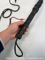 MaxSold Auction: Large vintage leather bull whip - Concord (California, USA) SELLER MANAGED Estate Sale Online Auction - Landana Drive