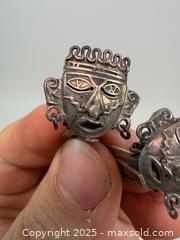 MaxSold Auction: Pair of Mexican 925 sterling silver Aztec earrings - Concord (California, USA) SELLER MANAGED Estate Sale Online Auction - Landana Drive