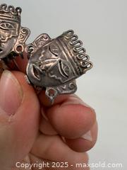 MaxSold Auction: Pair of Mexican 925 sterling silver Aztec earrings - Concord (California, USA) SELLER MANAGED Estate Sale Online Auction - Landana Drive