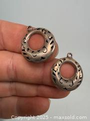 MaxSold Auction: Pair of Mexican sterling silver pierced carving earrings - Concord (California, USA) SELLER MANAGED Estate Sale Online Auction - Landana Drive