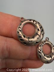 MaxSold Auction: Pair of Mexican sterling silver pierced carving earrings - Concord (California, USA) SELLER MANAGED Estate Sale Online Auction - Landana Drive