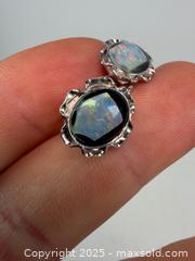 MaxSold Auction: Pair of sterling silver opal duplet earrings - Concord (California, USA) SELLER MANAGED Estate Sale Online Auction - Landana Drive