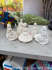 MaxSold Auction: Set of 5 antique porcelain statues of women and girls  - Concord (California, USA) SELLER MANAGED Estate Sale Online Auction - Landana Drive