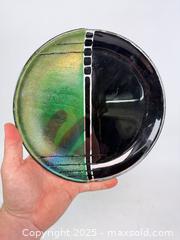 MaxSold Auction: Vintage hand blown handmade iridescent, art glass plate - Concord (California, USA) SELLER MANAGED Estate Sale Online Auction - Landana Drive