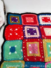 MaxSold Auction: Vintage hand, crocheted knitted tablecloth blanket made by mabel busse - Concord (California, USA) SELLER MANAGED Estate Sale Online Auction - Landana Drive