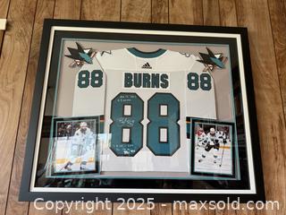MaxSold Auction: Framed Signed Autographed Brent Burns San Jose Sharks Hockey Game Worn Jersey Display - San Jose (California, USA) SELLER MANAGED Estate Sale Online Auction -  Park Wilshire Drive
