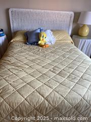 MaxSold Auction: MCM Vintage White Wicker Woven Bed with Mattress  - San Jose (California, USA) SELLER MANAGED Estate Sale Online Auction -  Park Wilshire Drive