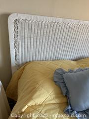 MaxSold Auction: MCM Vintage White Wicker Woven Bed with Mattress  - San Jose (California, USA) SELLER MANAGED Estate Sale Online Auction -  Park Wilshire Drive