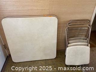 MaxSold Auction: 2 Folding Tables &#38; 4 Vintage Chairs - San Jose (California, USA) PARTNER MANAGED Estate Sale Online Auction - Woodford Drive