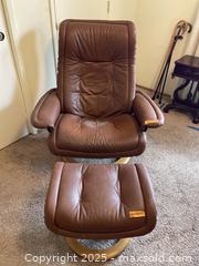 MaxSold Auction: Ekornes Norwegian Recliner &#38; Footrest - San Jose (California, USA) PARTNER MANAGED Estate Sale Online Auction - Woodford Drive