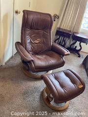 MaxSold Auction: Ekornes Norwegian Recliner &#38; Footrest - San Jose (California, USA) PARTNER MANAGED Estate Sale Online Auction - Woodford Drive