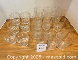 MaxSold Auction: Etched Glass Drinking Tumblers  - San Jose (California, USA) PARTNER MANAGED Estate Sale Online Auction - Woodford Drive
